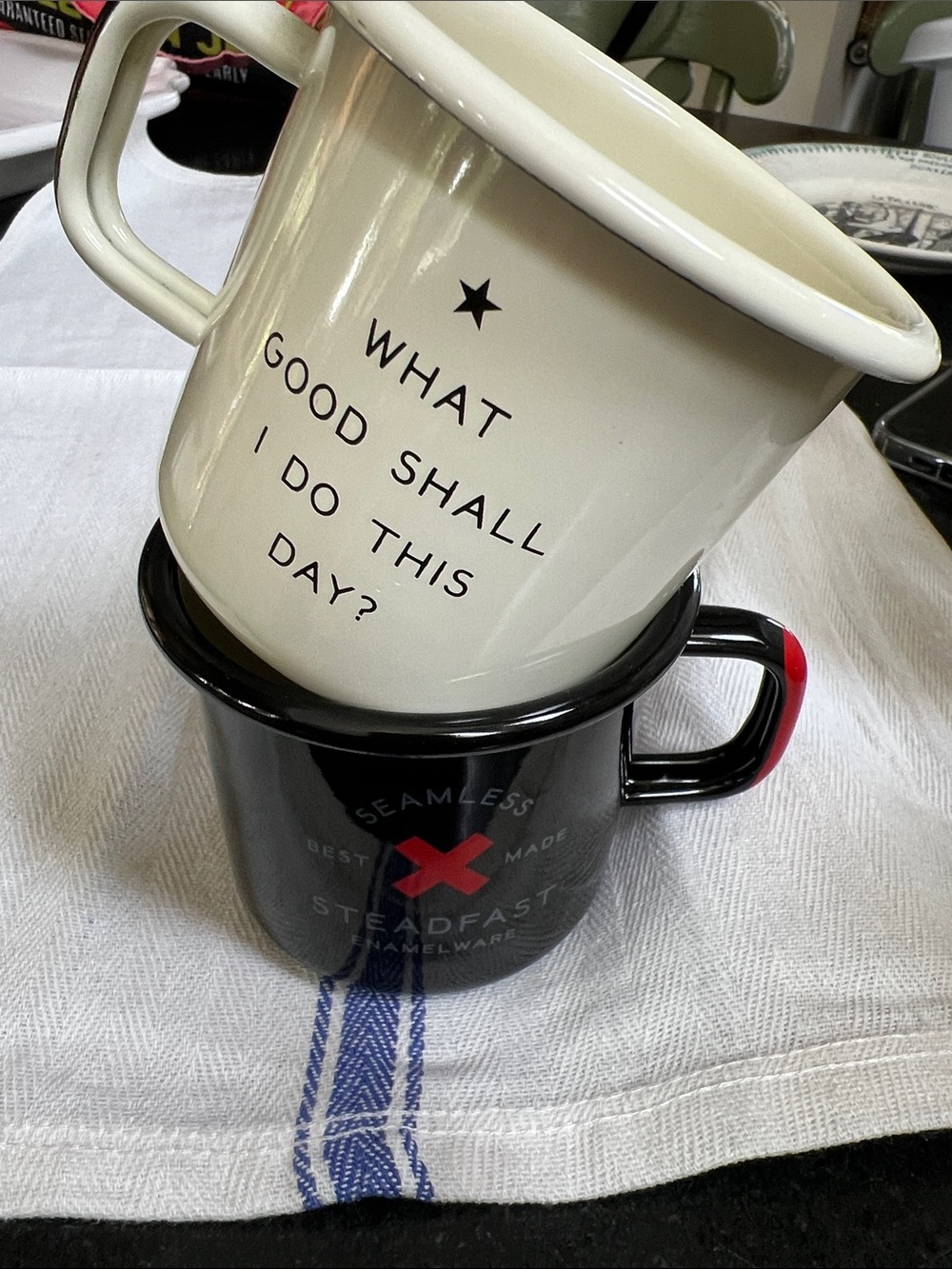 Best Made enamel cups